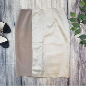Lilia Stogova satin panel pencil skirt 44